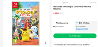 Detective Pikachu Returns Nintendo Switch voor €35 bij Smyths Toys