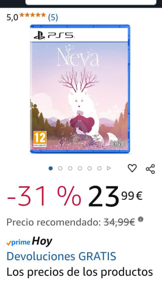 Neva PlayStation 5 por 23,99€.