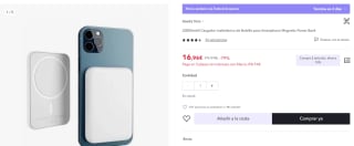 20000mAh Cargador Inalámbrico para móvil Magnetic Power Bank por 16,96€ (cuenta nueva por 10,17€)