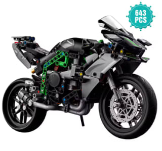 Bloques construcción moto Ninja H2R 643 piezas por 18,39€