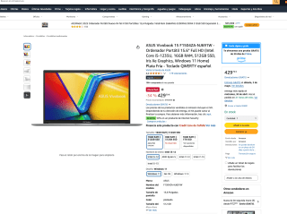 ASUS Vivobook 15 F1504ZA-NJ691W 15.6" Full HD por solo 429,79€