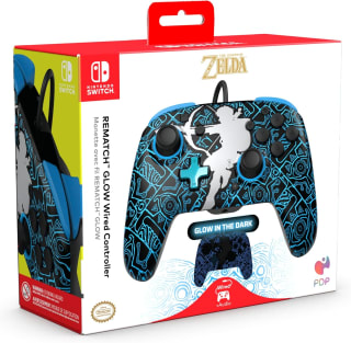 PDP Rematch - Bedrade Nintendo Switch Controller - Glow in the Dark - Zelda Sheikah Shoot voor €19,99 bij Amazon