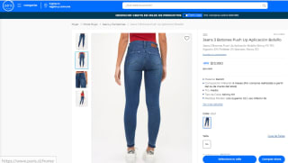 Jeans JJO de 3 Botones Push Up talla 34 para mujer por $13.990