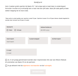 Gratis 2 weken sporten bij Basic-Fit