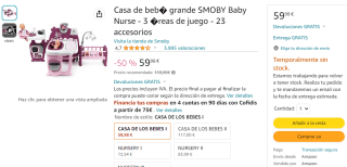 Smoby - La Casa de Los Bebés Baby Nurse por 59,98€