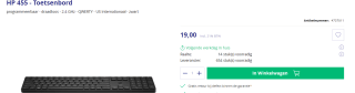 HP 455 programmeerbaar draadloos toetsenbord, Qwerty US voor €19 bij Azerty