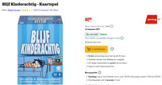 Blijf Kinderachtig kaartspel voor €8,99 bij Bol
