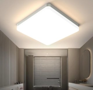 Plafon LED cuadrado OTREN, 24W, 4000K, IP44 y Ø20CM por 9,59€