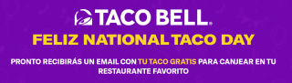 Gratis Crunchy Taco Supreme carne picada o veggie el 4 de Octubre en Taco Bell