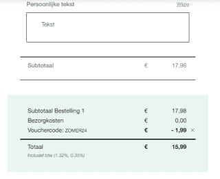 Gratis kaart bij elk brievenbus cadeau bij Bloompost