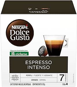 16 Cápsulas para café Nescafé Dolce Gusto Espresso Intenso por $102 en Amazon con cupón