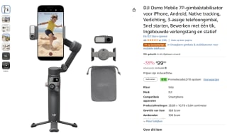 DJI Osmo Mobile 7 Pro voor €89 bij Amazon