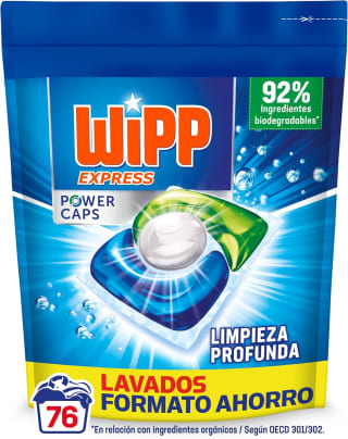Wipp Express Power Caps Detergente en Cápsulas para Lavadora por 20,19€