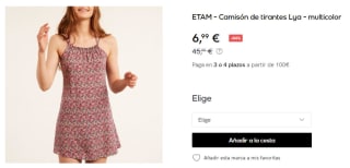 Descuentazos en la marca Etam precios de locura desde solo 1,50€