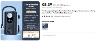 Mini Electrische draadloze luchtpomp voor €5,29 bij Aliexpress