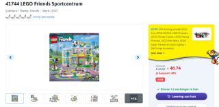 LEGO Friends Sportcentrum (41744) voor €48,74 bij Toychamp