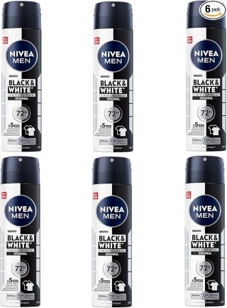 6 botes NIVEA MEN Black & White Invisible Original Spray 72h de 200ml por 9,69€