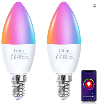 Pack de 2 bombillas inteligentes Fitop a 11.41€