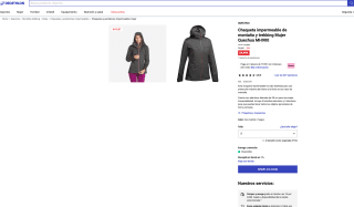 Chaqueta impermeable de montaña y trekking Mujer Quechua MH900 por solo 59,99€