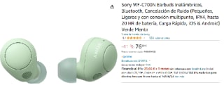 Earbuds Inalámbricos Sony WF-C700N por 76.99€