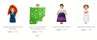 Diverse Disney knuffels/speelgoed voor minder dan €25 in de Disney Shop