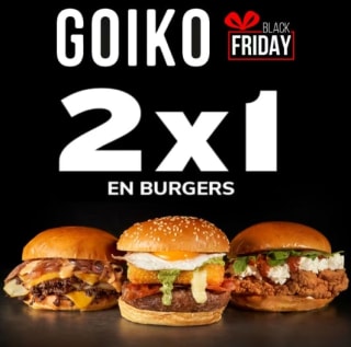 2x1 Burgers en Goiko Black Friday