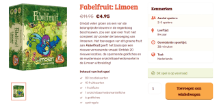 Fabelfruit: Limoen (uitbreidingsset) voor €4,95 bij White Goblin Games