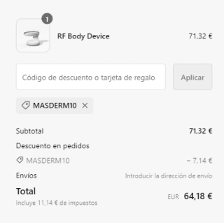 RF Body Device de Masderm por 64,18€
