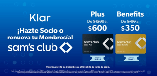 Cupones Sam’s Club: 50% de rebaja en Membresías