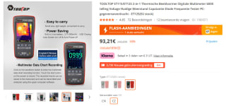 Tooltop ET12S multimeter voor €93,21 via Banggood