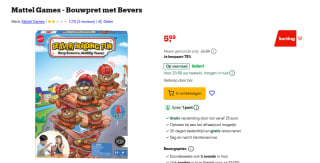 Mattel Games Bever Bouw Omhoog voor €5,69 bij Bol