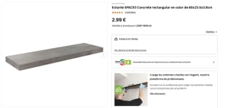 Estante SPACEO Concrete cuadrado o rectangular desde solo 1,49€