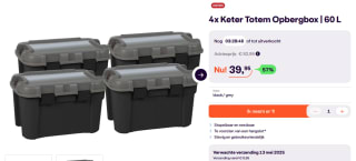 4x Keter Totem opbetgbox 60liter