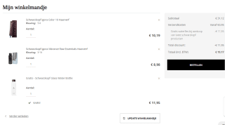 Gratis waterfles bij aankoop van 2 Schwarzkopf producten bij John Beerens