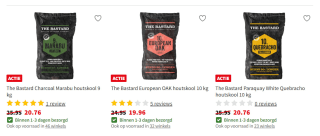 20% korting op alle The Bastard houtskool bij Intratuin