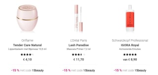 15% korting op Cosmetica en Electronica bij Notino