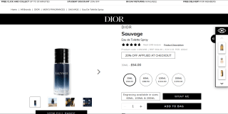 DIOR Sauvage Men's Eau de Toilette 60ml - £54.80