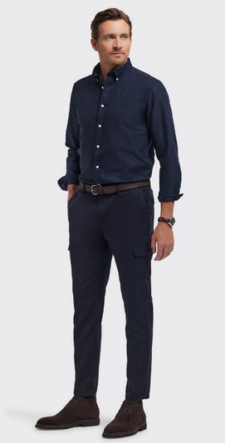 Pantalones Cargo de Franela para Hombre por 19.99€