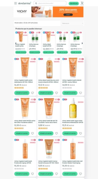 -20% de Descuento solares Vichy.