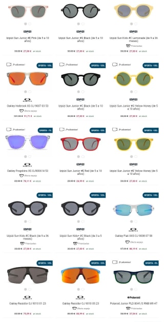 Hasta -40% en Gafas de sol para niños desde Lentiamo.