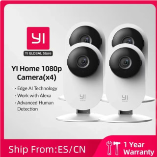 4 Cámaras de vigilancia Yi 1080P Home Camera AI+ por 37€