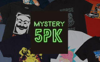 pack 5 camisetas frikis misteriosas por 21,99€