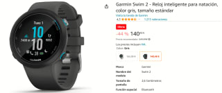 Garmin Swim 2 Smartwatch Zwart voor €140,48 bij Amazon