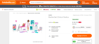 Set Barbie Clinica Medica por $38.990
