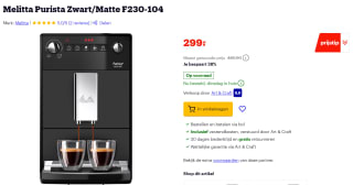 Melitta Purista F230-104 Mat zwart volautomatisch koffieapparaat voor €299