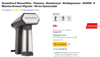 SteamOne - Victor SN250MG stoomstrijkijzer voor €59 bij Bol
