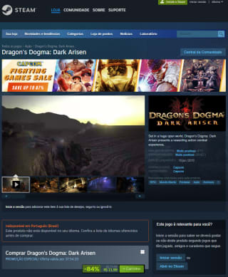 Jogo: Dragon's Dogma Dark Arisen para PC no Steam - R$ 11,99