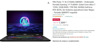 MSI Pulse 17 AI C1VGKG-040XES Portátil Gaming 17" FullHD+ Intel Core Ultra 7 155H 32GB 1TB RTX 4070 por 1399€