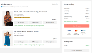 10% korting en gratis verzending bij je bestelling via Ulla Popken