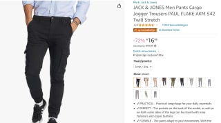 JACK & JONES Tapered Cargobroek 'Paul Flake' voor €16,99 bij Amazon